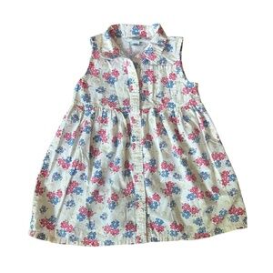 Vintage OshKosh B'Gosh 100% Cotton Floral Dress 36 Mo.
